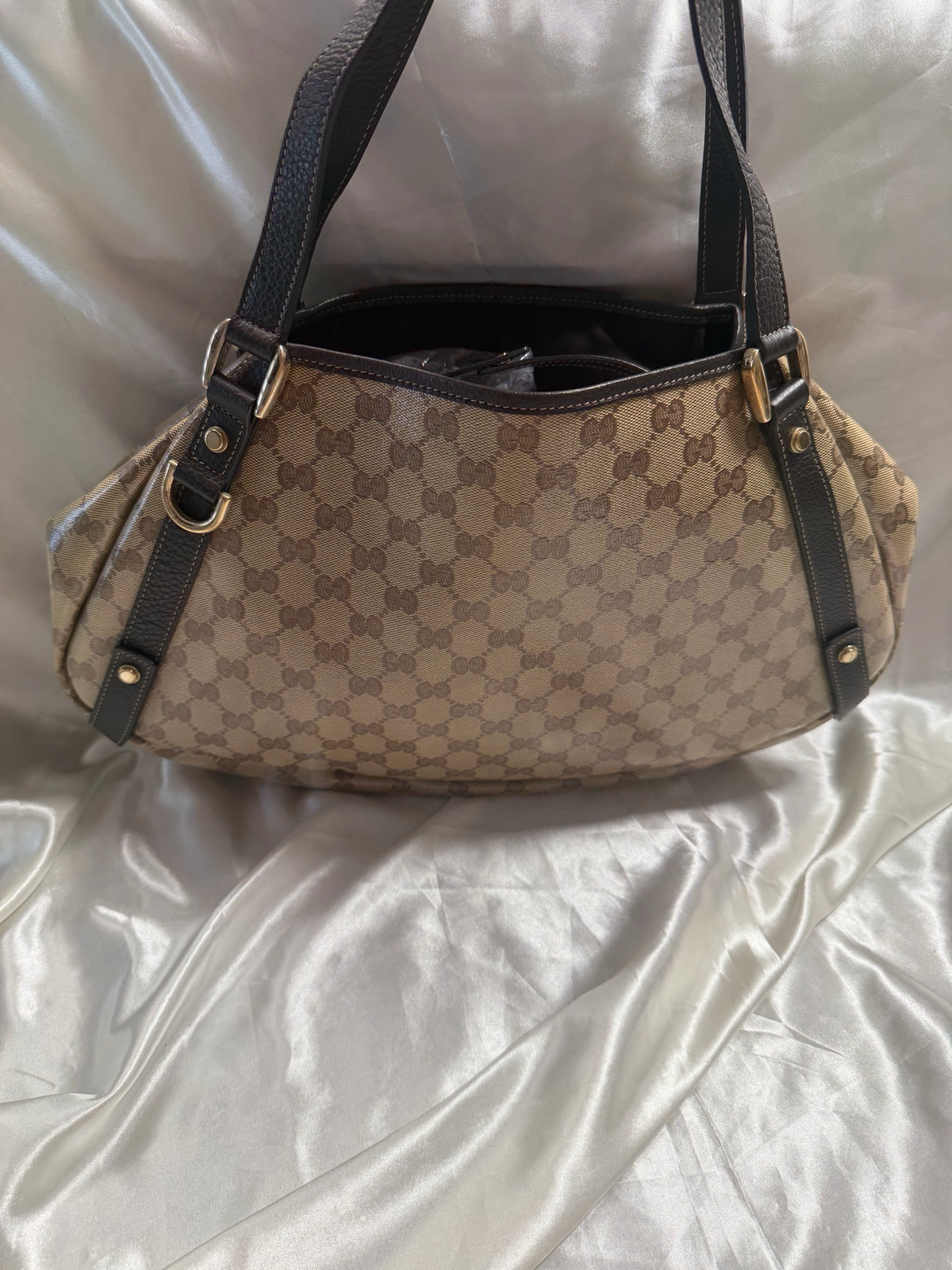 Gucci Monogram Canvas Abbey Imprime Tote Shoulder Bag