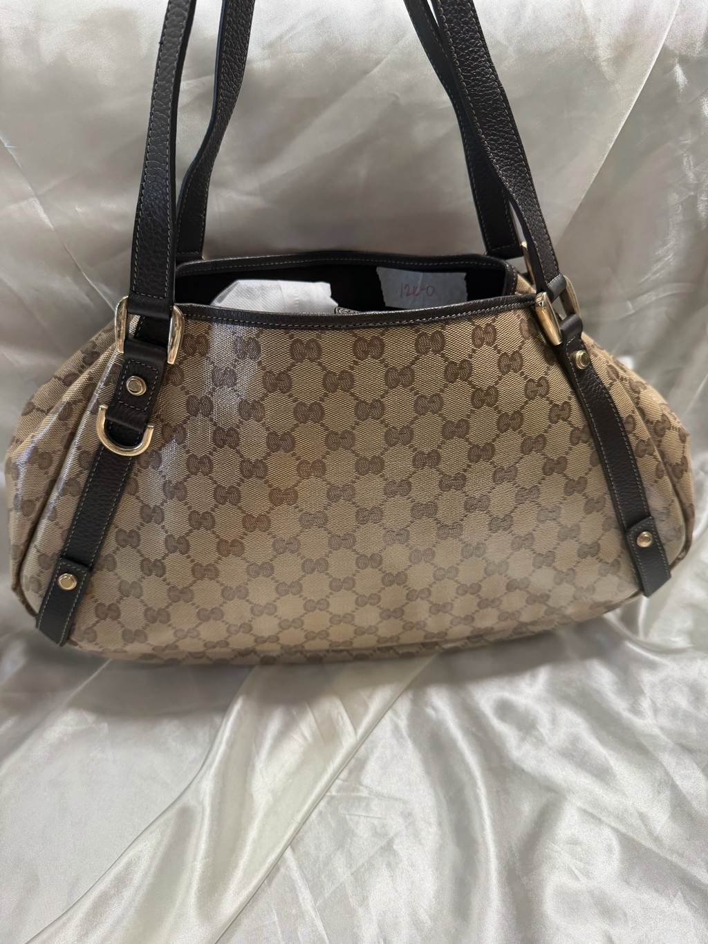Gucci Monogram Canvas Abbey Imprime Tote Shoulder Bag