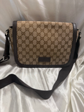 Gucci Monogram Supreme Canvas Flap Measenger Sling