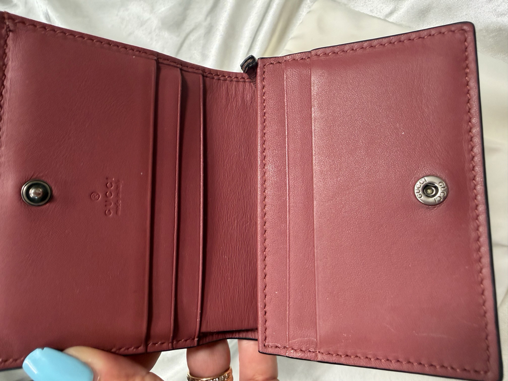 Gucci Monogram Supreme Blooms Card Wallet Holder