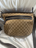 Gucci Monogram Canvas Messenger Sling Bag