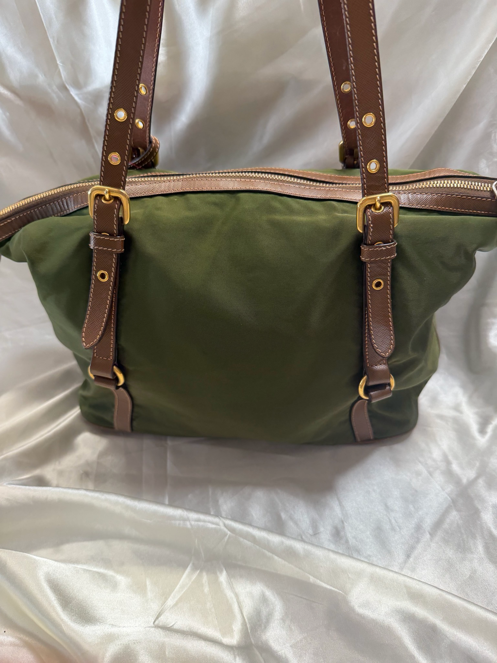 Prada Nylon Tessuto Jacquard Tote Shoulder Bag
