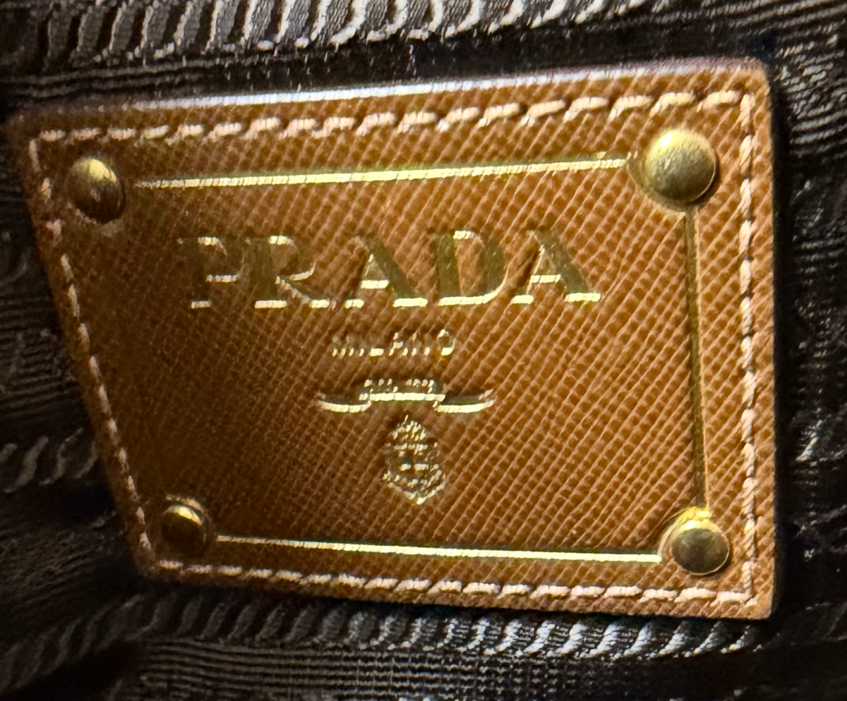 Prada Nylon Tessuto Jacquard Tote Shoulder Bag