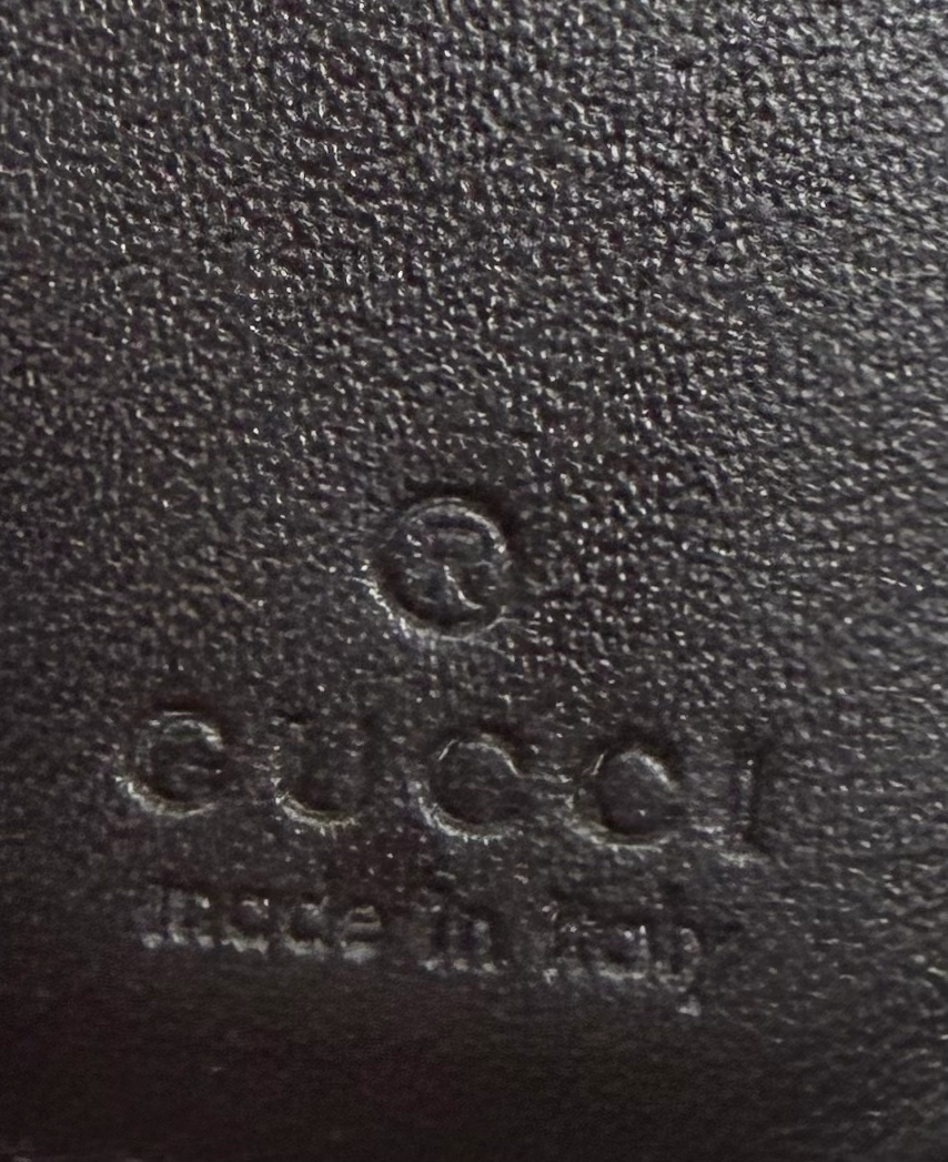 Gucci Microguccissima Card Wallet Flap in Dark Brown