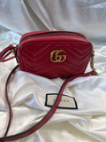 Gucci Calfskin Marmont Mini Camera Bag Crossbody Sling