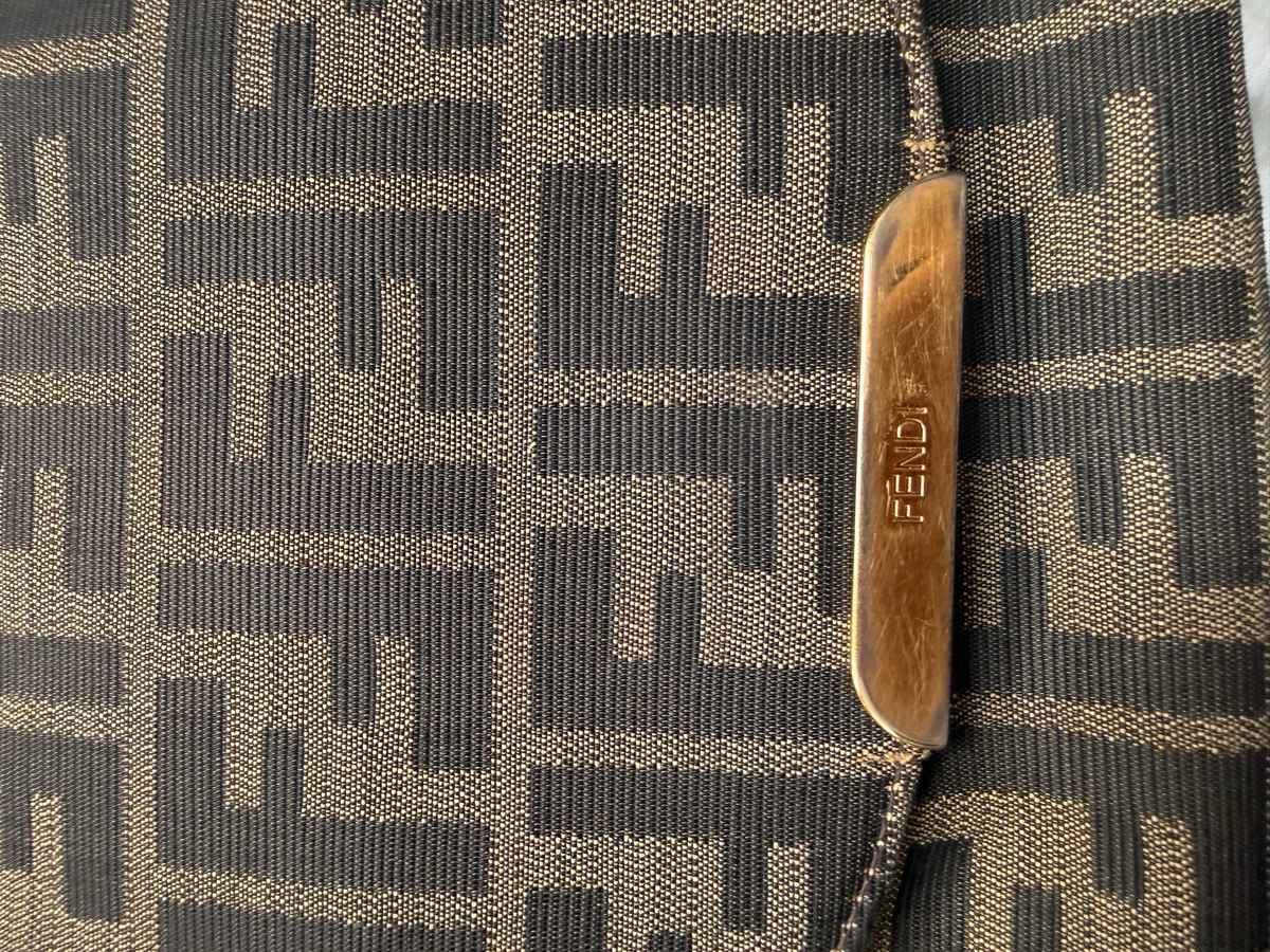 Fendi Zucca Tobacco Messenger Crossbody Sling