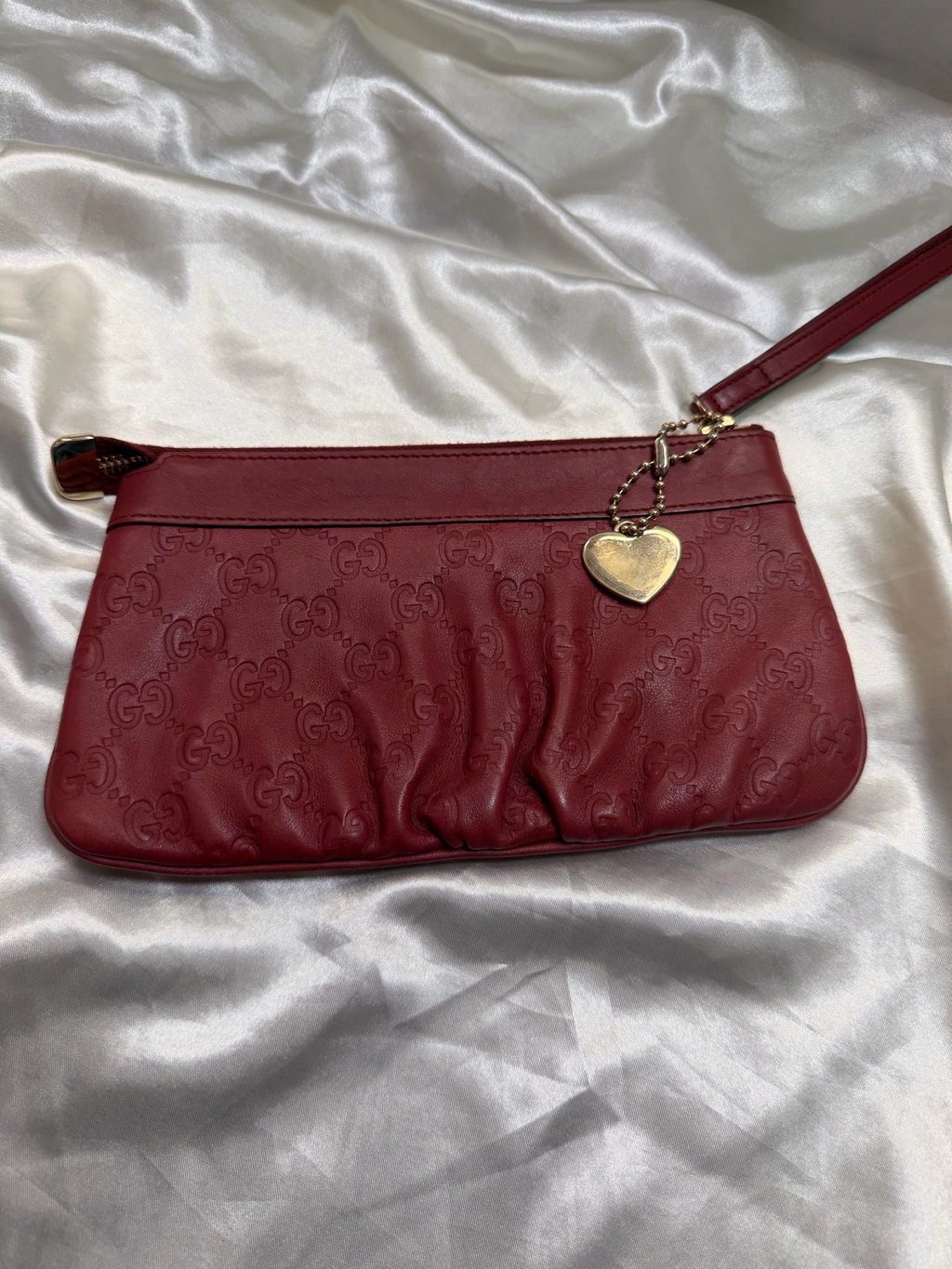 Gucci Monogram Leather Guccissima Pochette Zipper