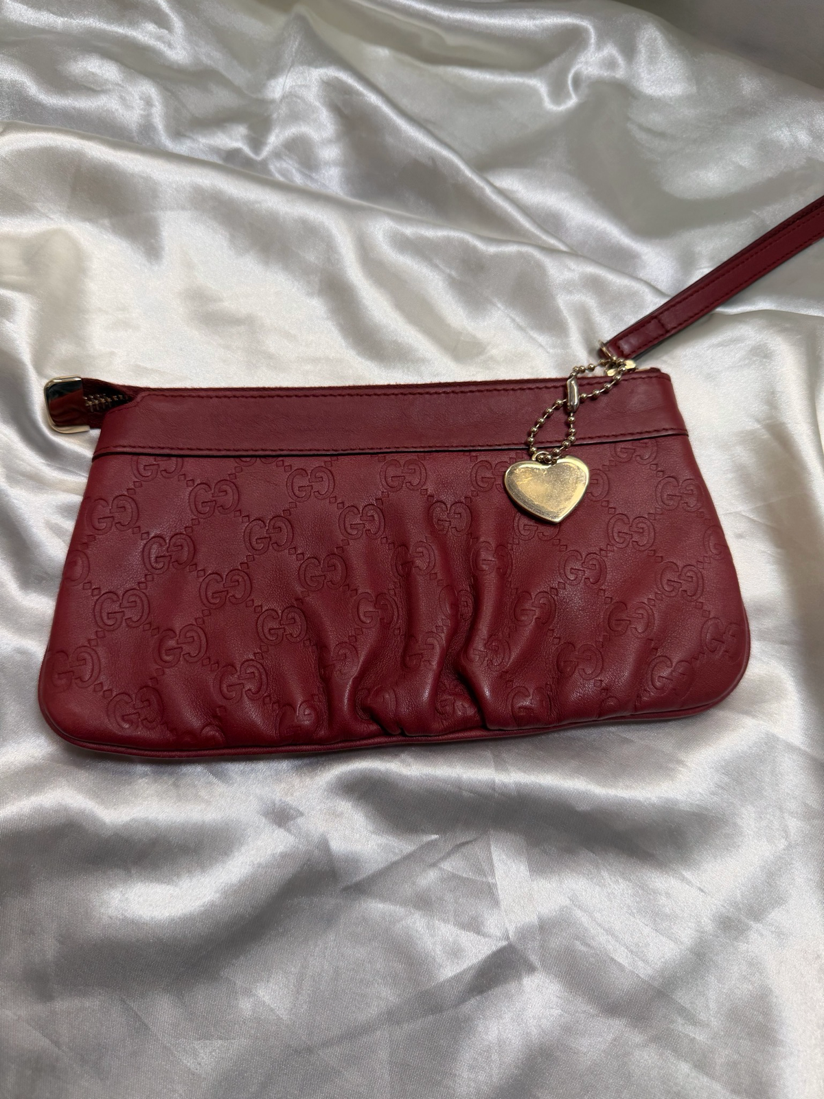 Gucci Monogram Leather Guccissima Pochette Zipper