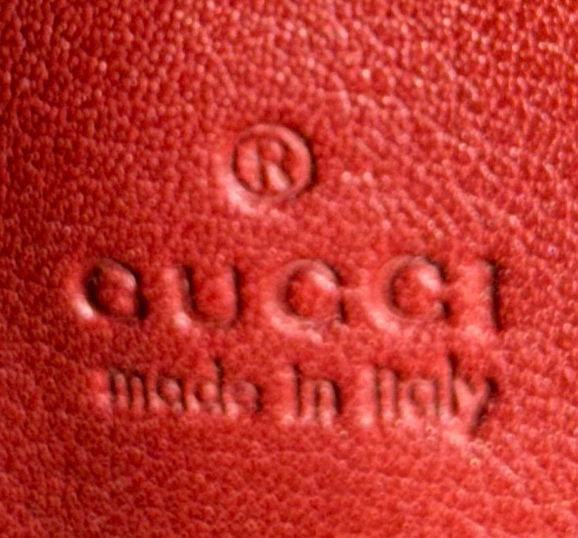 Gucci Monogram Leather Guccissima Pochette Zipper