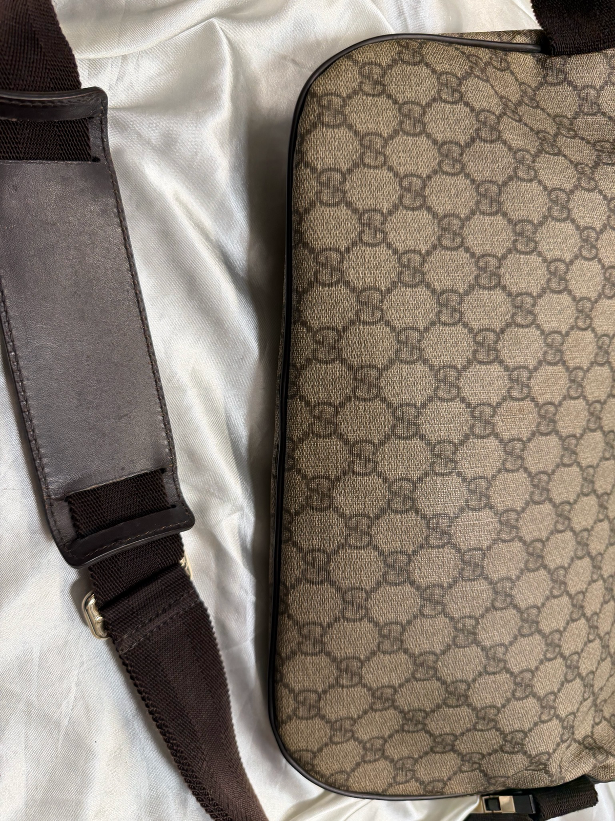 Gucci Supreme Plus Coated Canvas Bum Bag Belt Bag in Large