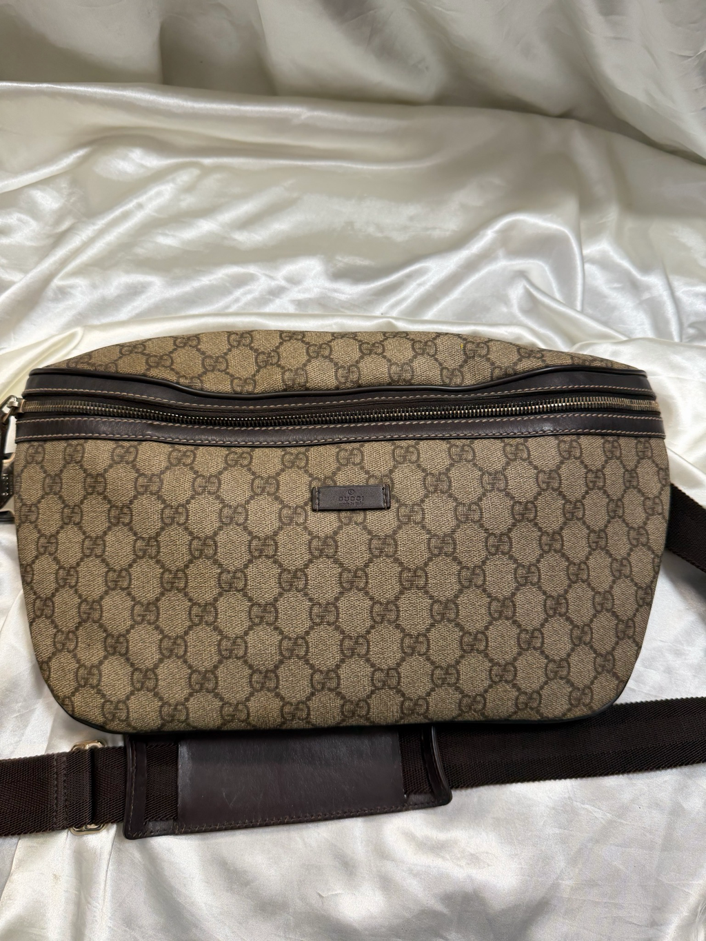 Gucci Supreme Plus Coated Canvas Bum Bag Belt Bag in Large
