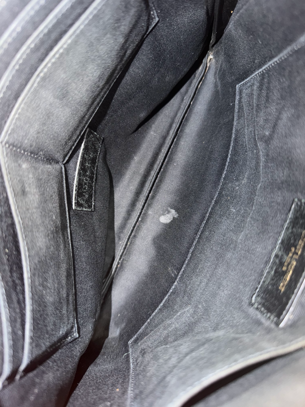 Saint Laurent Calfskin Flat Black Zipper Case