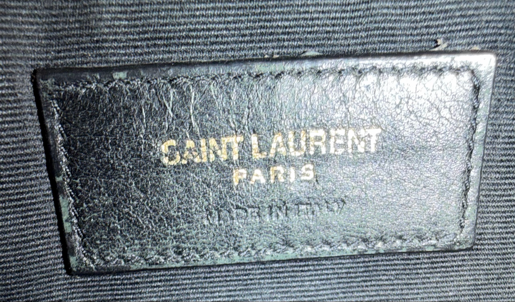 Saint Laurent Calfskin Flat Black Zipper Case