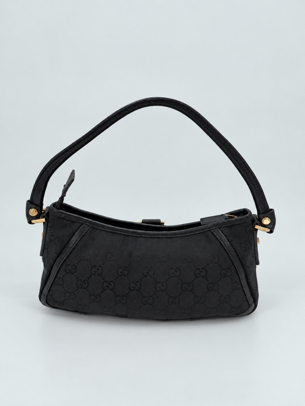 Gucci Monogram Canvas Abbey Pochette Hobo Shoulder