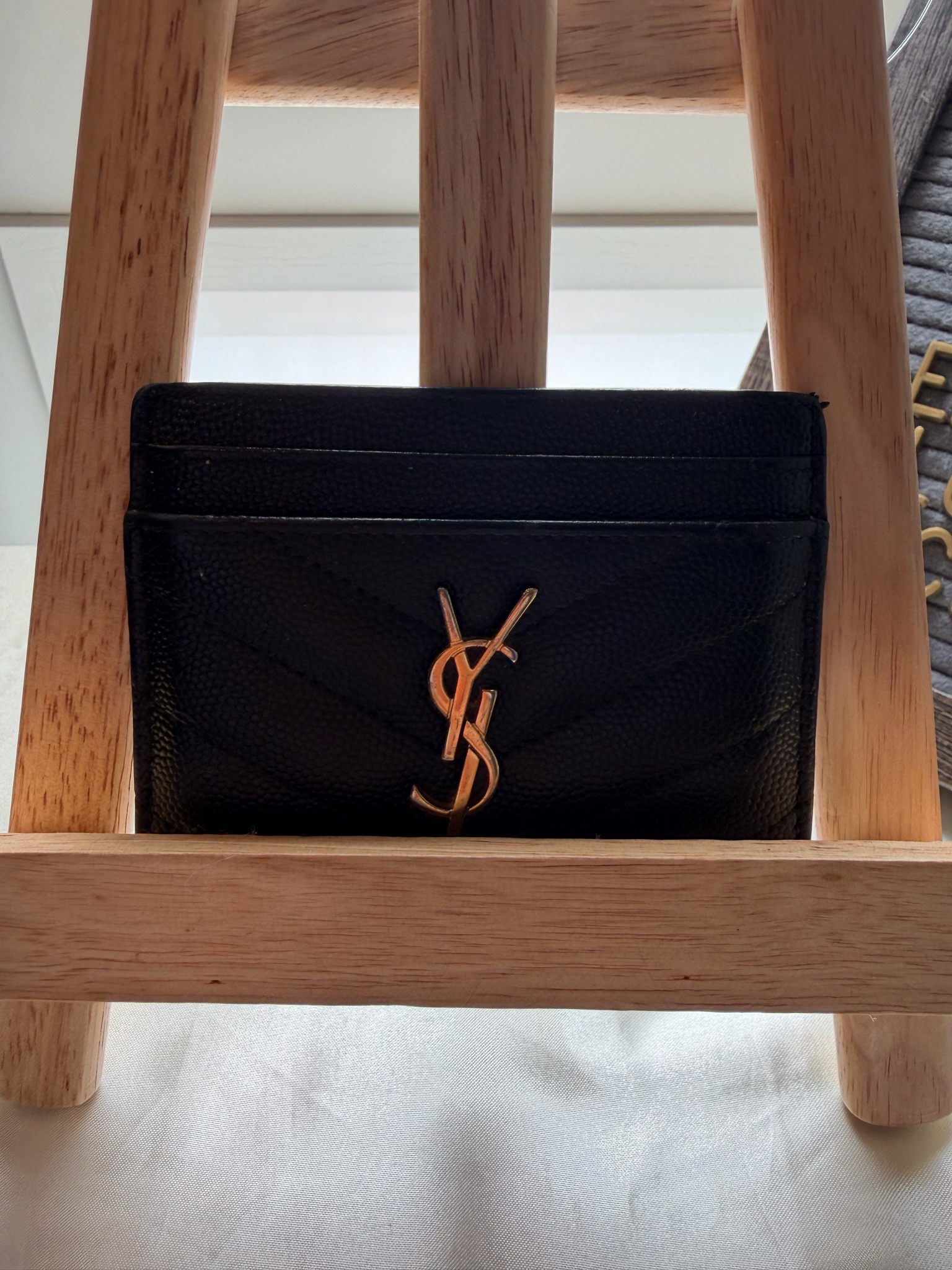 Saint Laurent Matelasse Card Holder