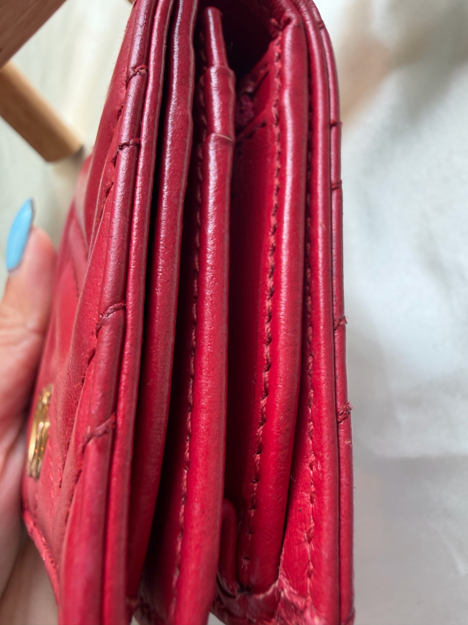Gucci Marmont Card Wallet Holder in Red