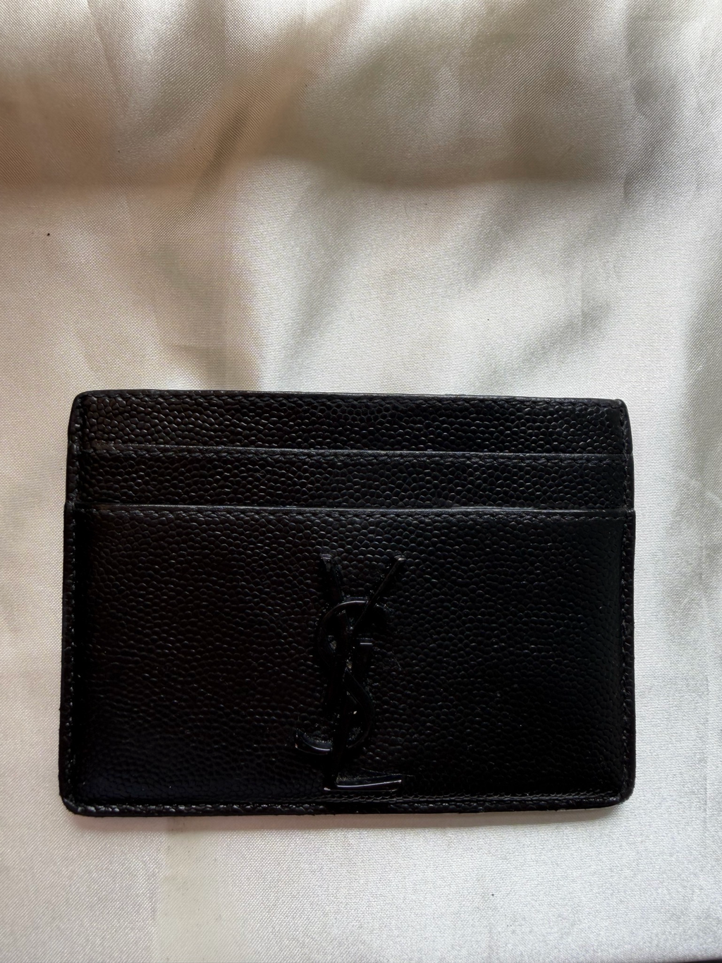 Saint Laurent Card Holder Logo in Black