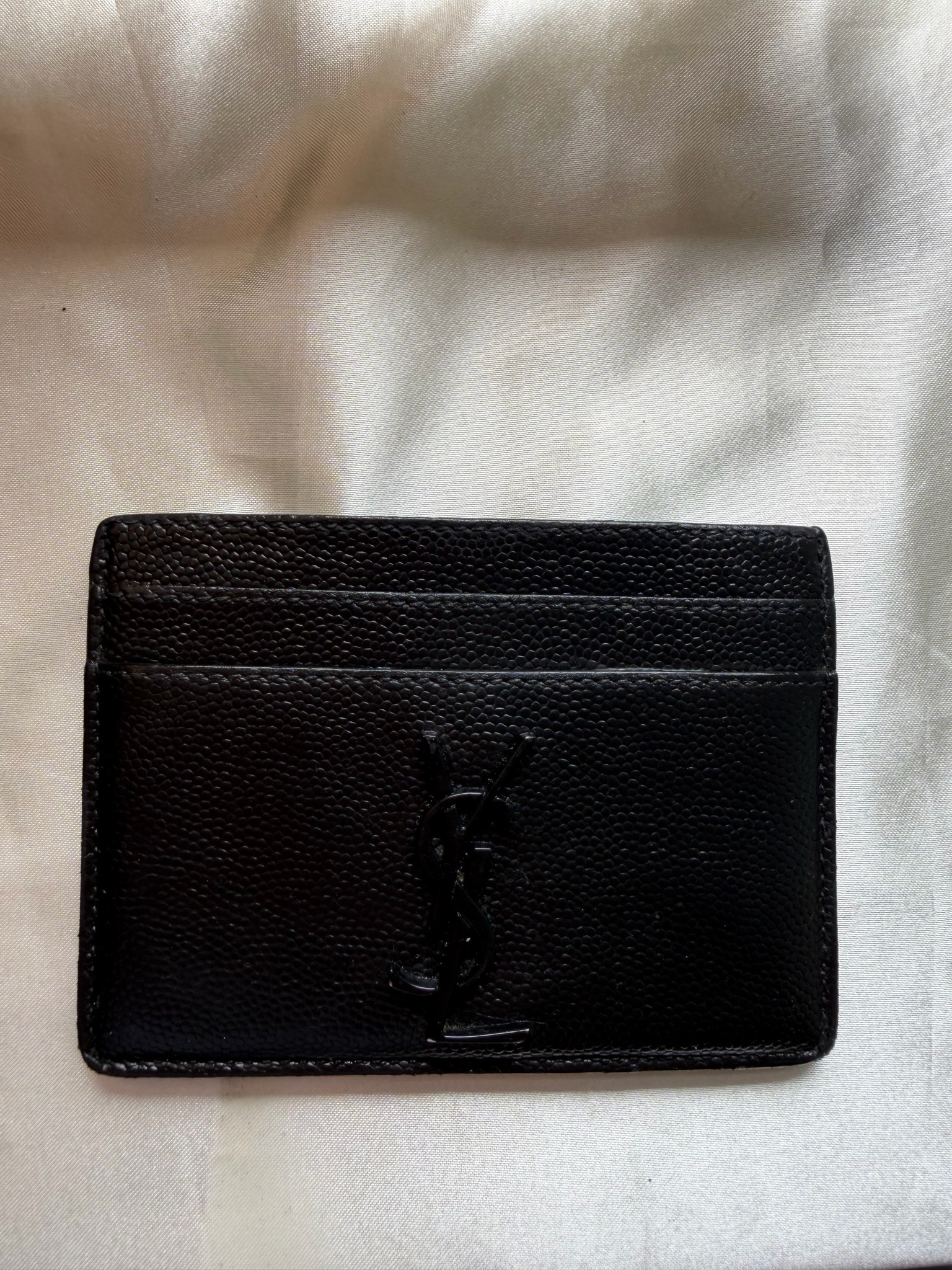 Saint Laurent Card Holder Logo in Black