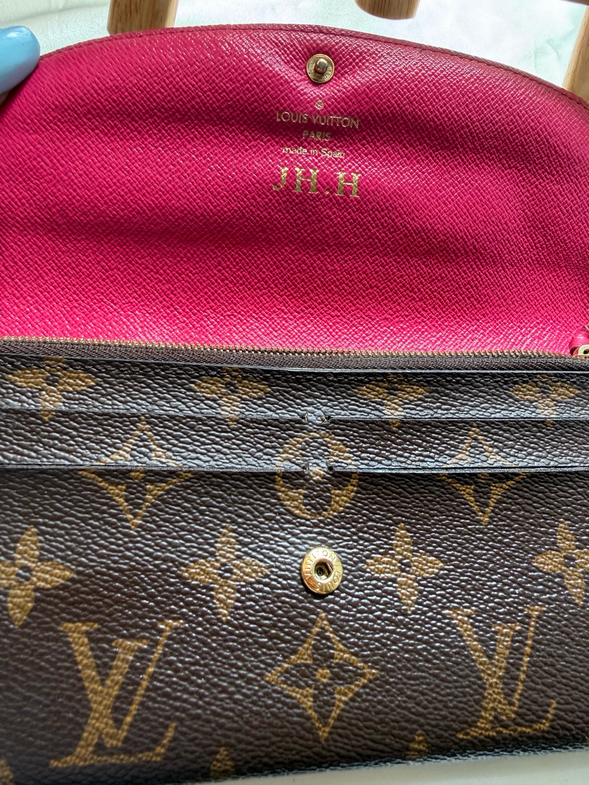 Louis Vuitton Monogram Emilie Flap Long Wallet