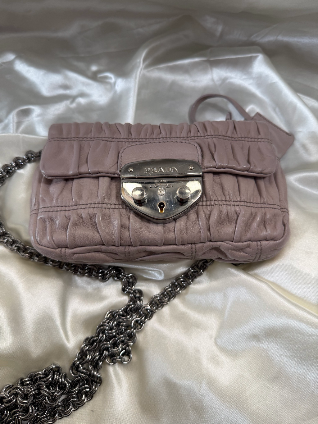 Prada Nappa Gaufre Sling Crossbody Flap