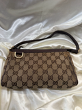 Gucci Monogram Canvas Abbey Pochette Hobo Shoulder