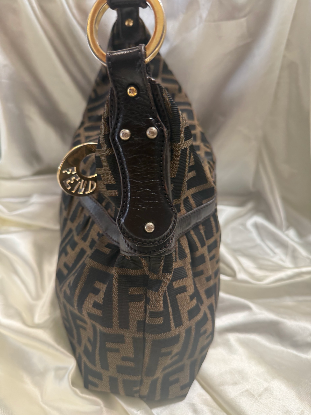 Fendi Zucca Hobo Chef Shoulder Bag