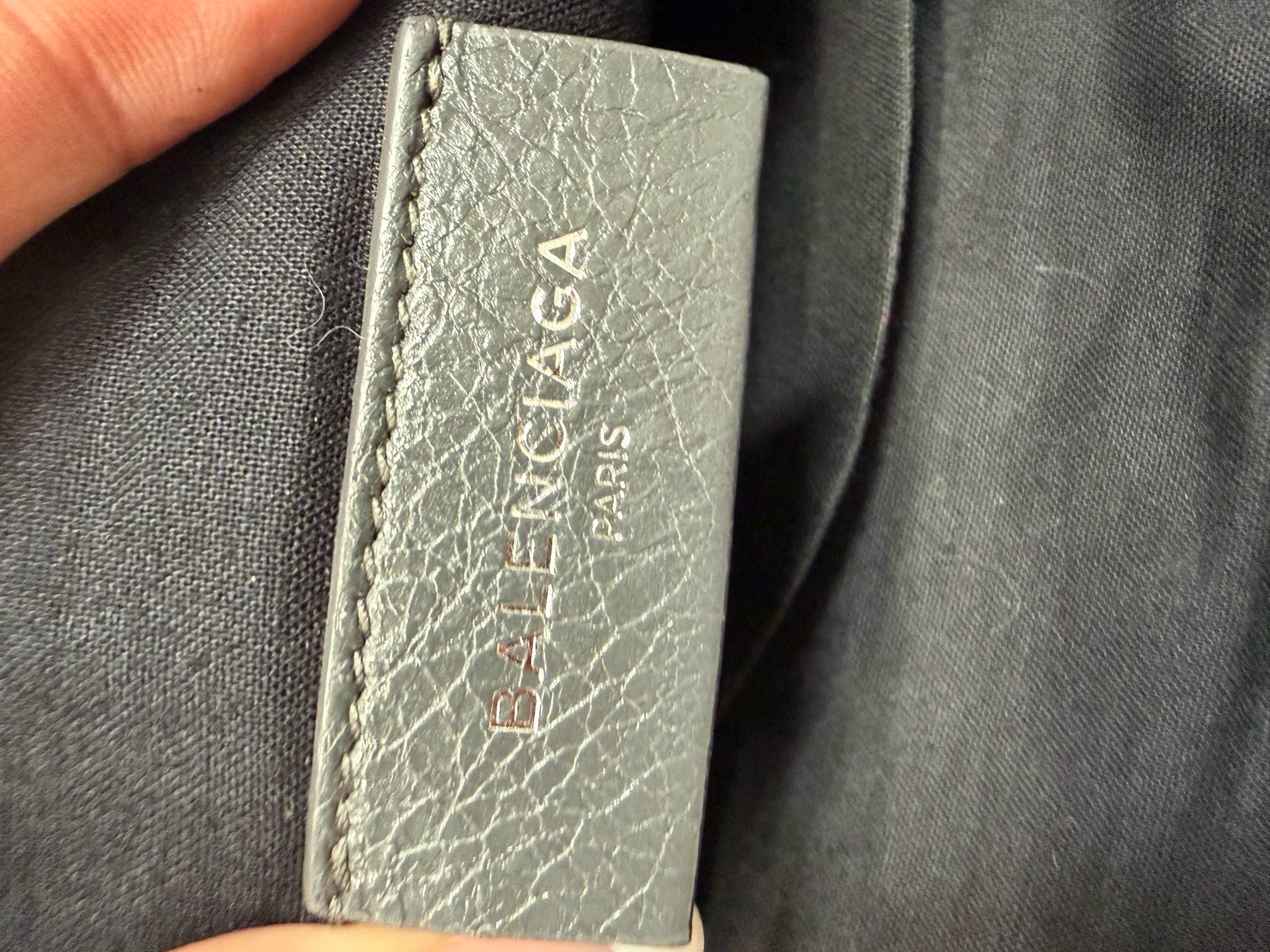 Balenciaga Motocross Zipper Clutch in Gray