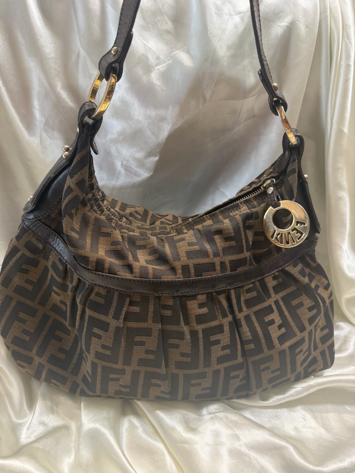 Fendi Zucca Hobo Chef Shoulder Bag