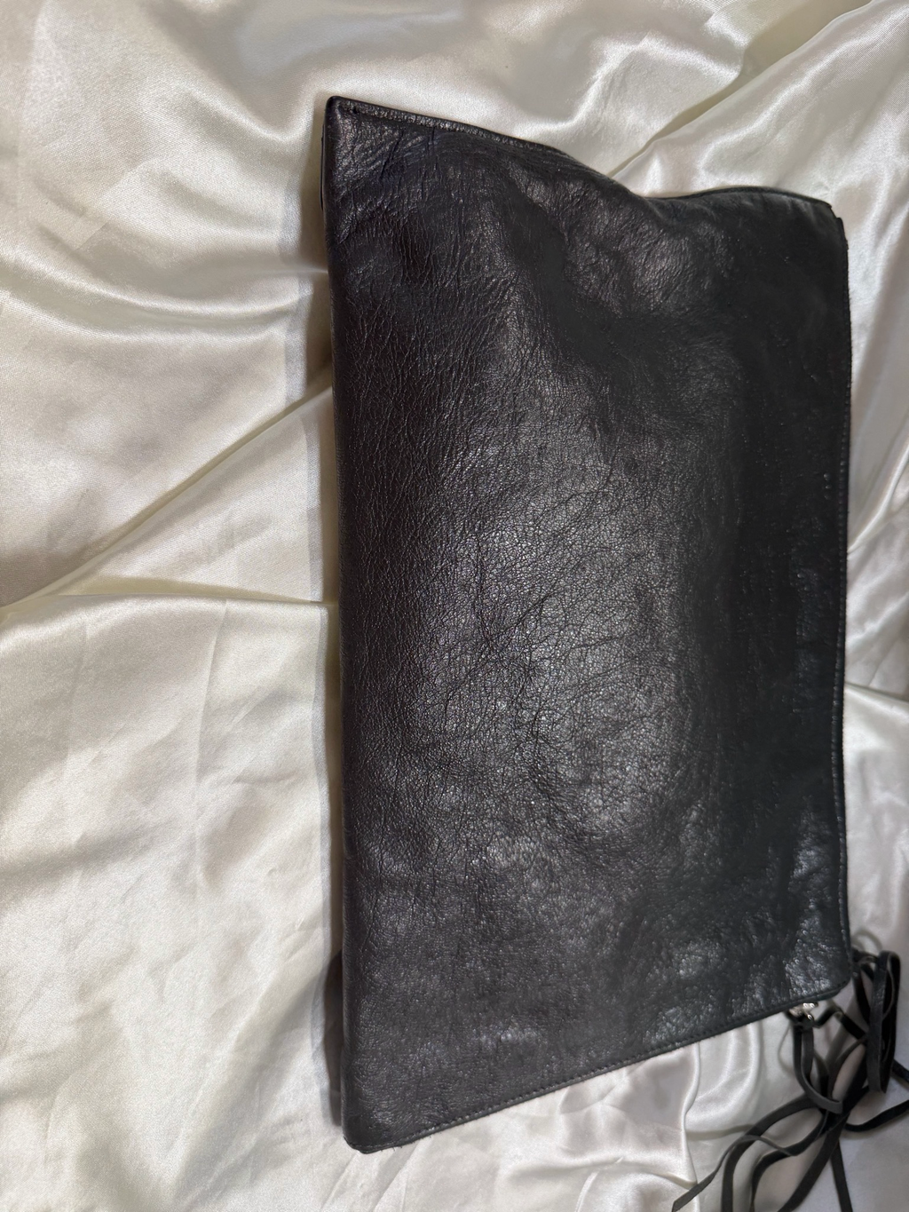 Balenciaga Motocross Zipper Clutch in Gray