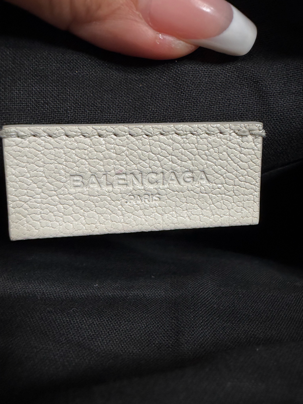 Balenciaga Motocross Zipper Clutch in Cream