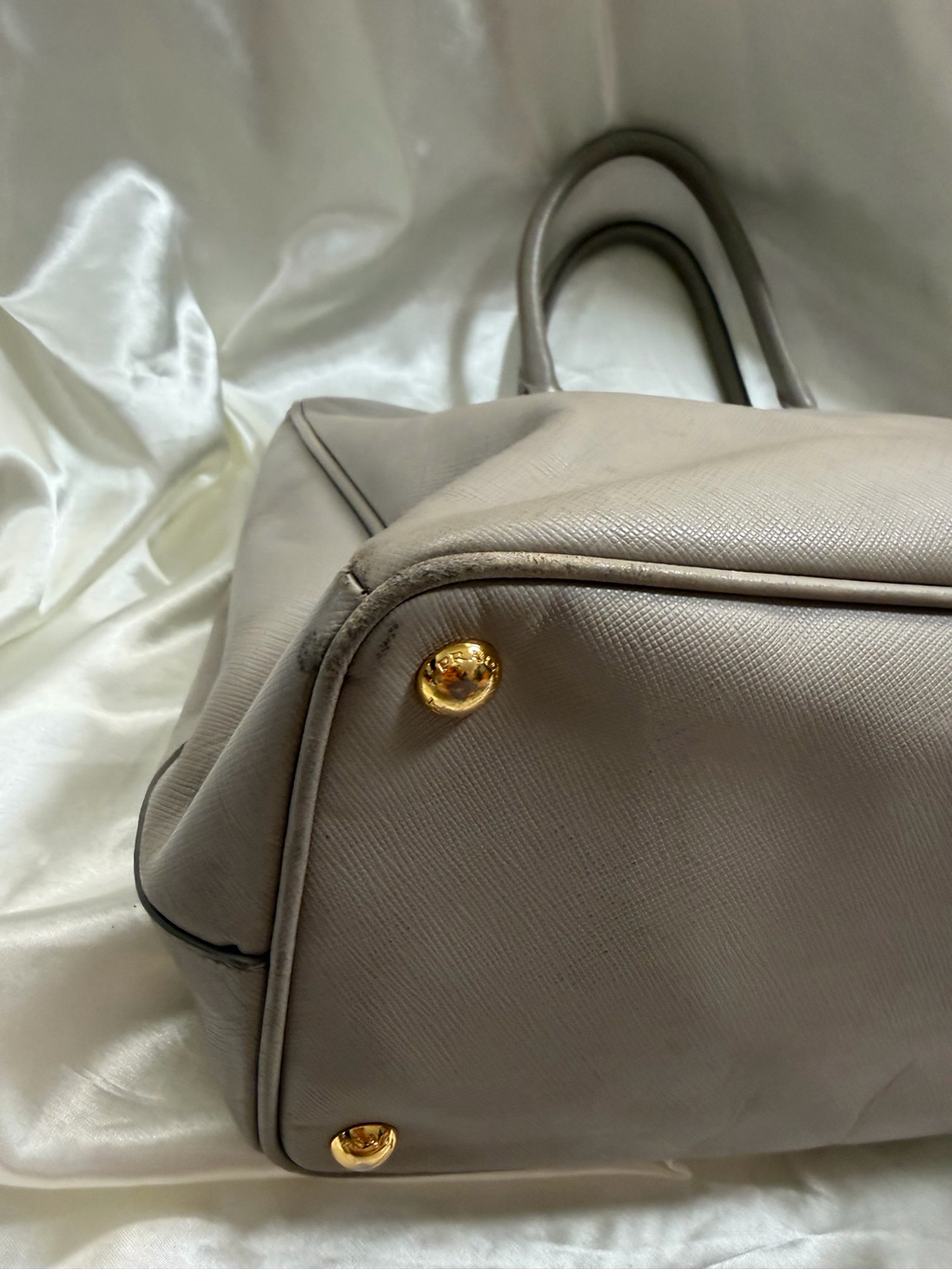 Prada Saffiano Galliera Medium in Gray