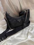 Prada Nylon Re-Edition Crossbody Double Strap