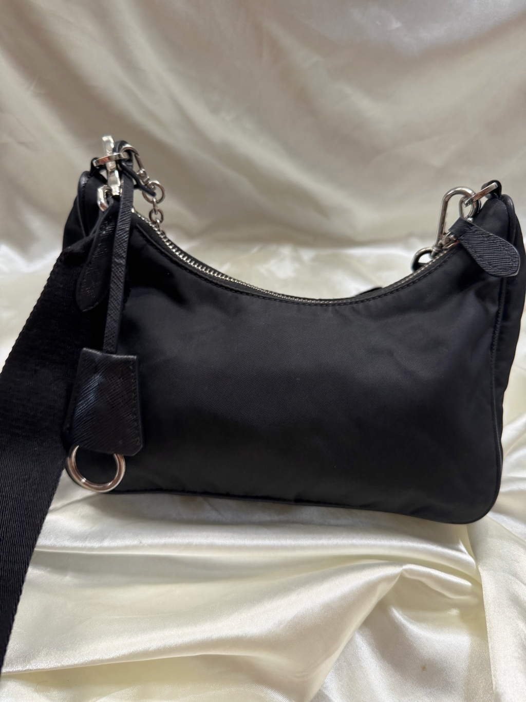 Prada Nylon Re-Edition Crossbody Double Strap