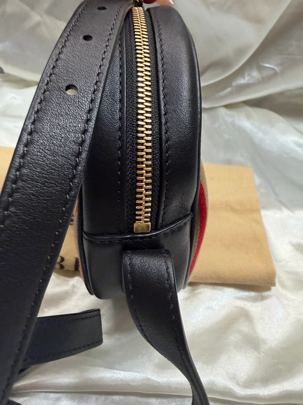 Burberry Icon Stripe Tambourine Sling Crossbody