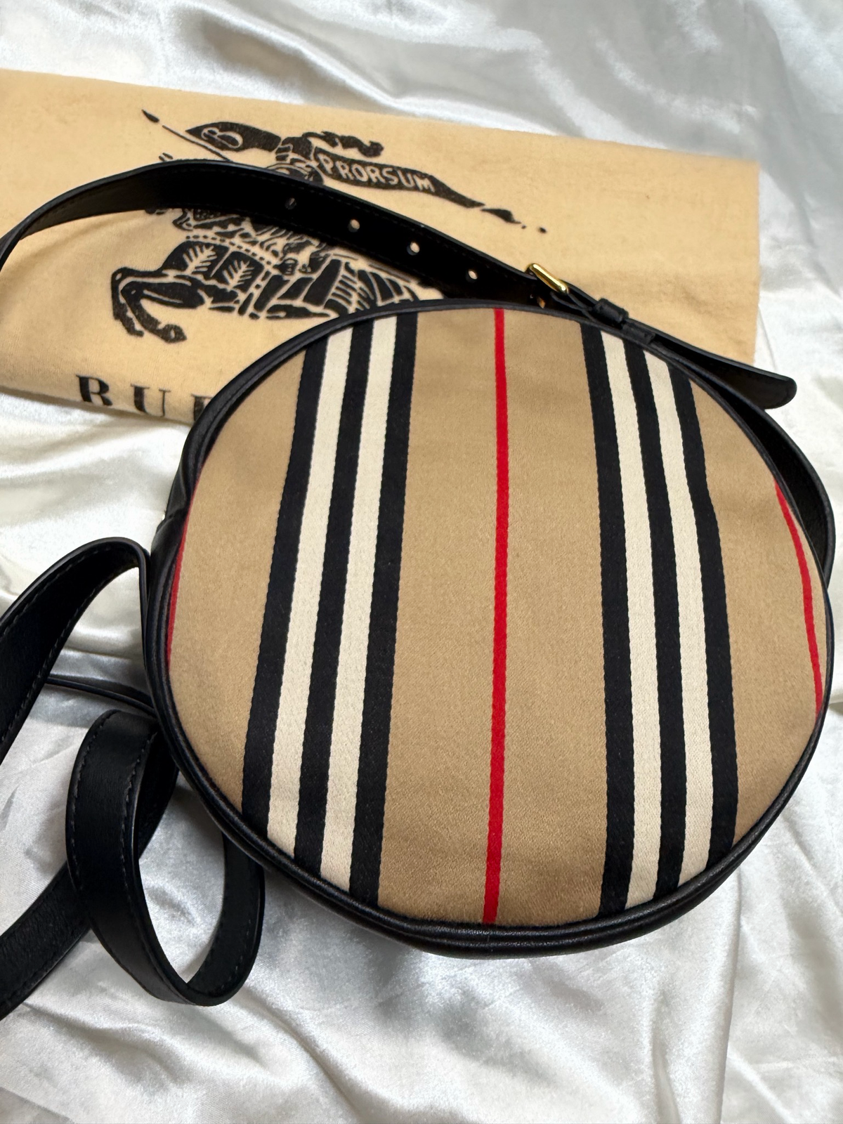 Burberry Icon Stripe Tambourine Sling Crossbody