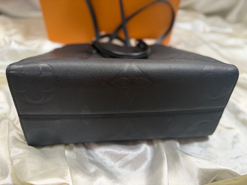 Louis Vuitton On The Go Empreinte Giant Mm Tote in Black