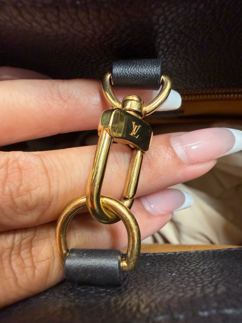 Louis Vuitton On The Go Empreinte Giant Mm Tote in Black