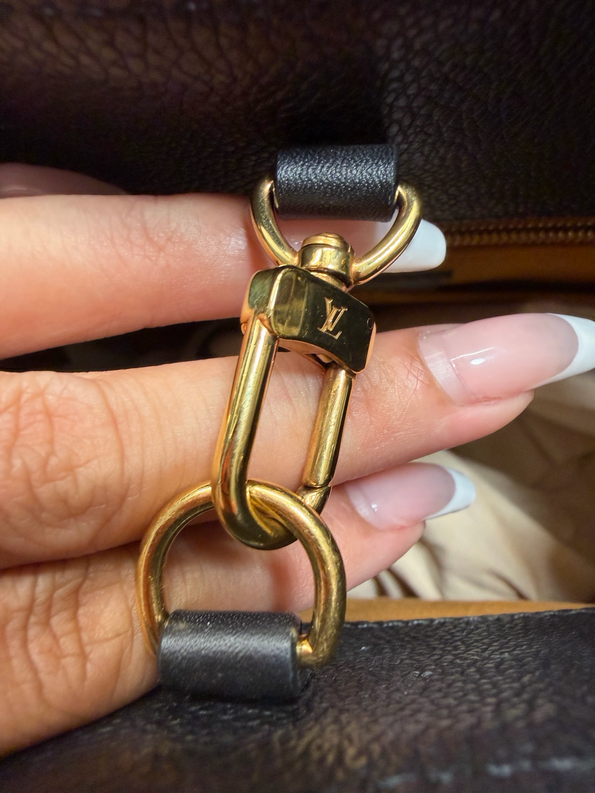 Louis Vuitton On The Go Empreinte Giant Mm Tote in Black