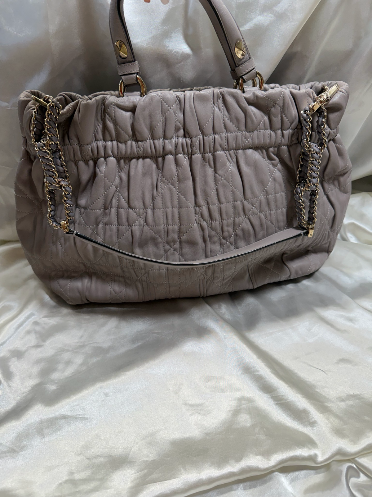 Christian Dior Cannage Leather Quilted Delidior Shoulder Bag