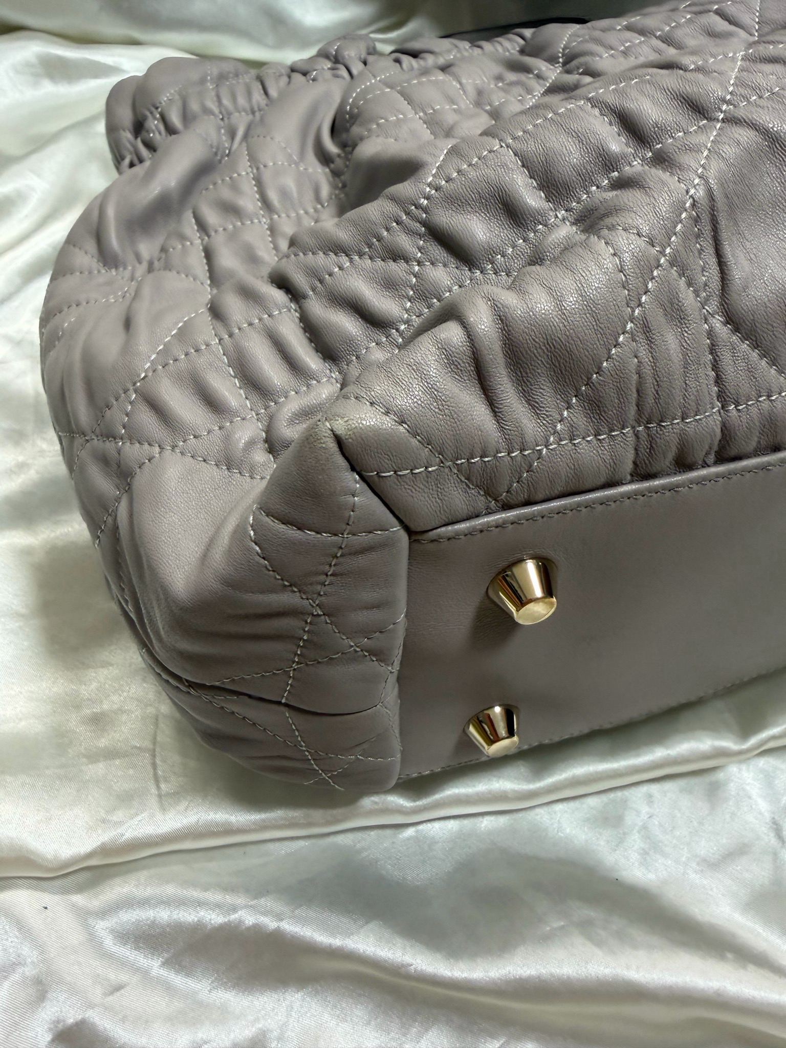 Christian Dior Cannage Leather Quilted Delidior Shoulder Bag