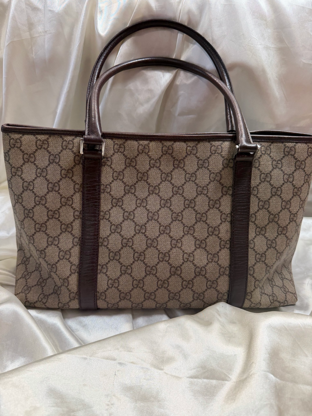 Gucci Monogram Supreme Plus Coated Canvas Tote