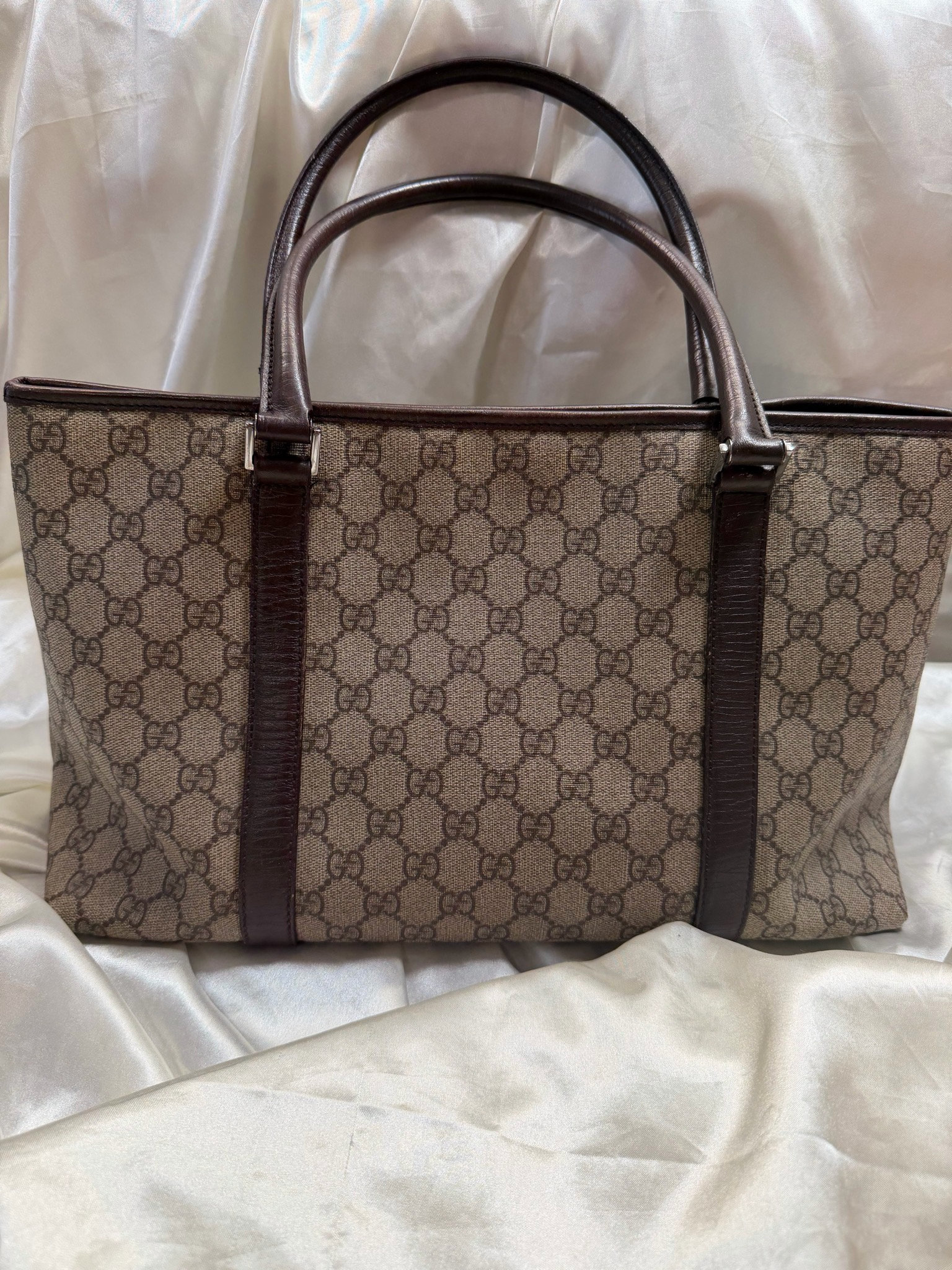 Gucci Monogram Supreme Plus Coated Canvas Tote