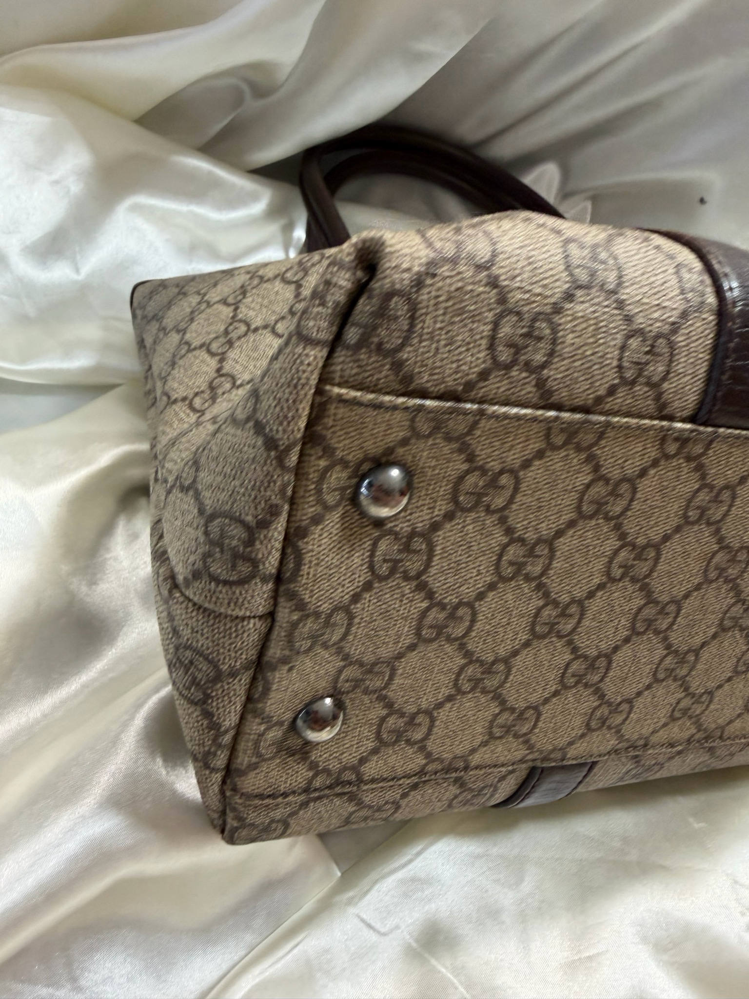 Gucci Monogram Supreme Plus Coated Canvas Tote