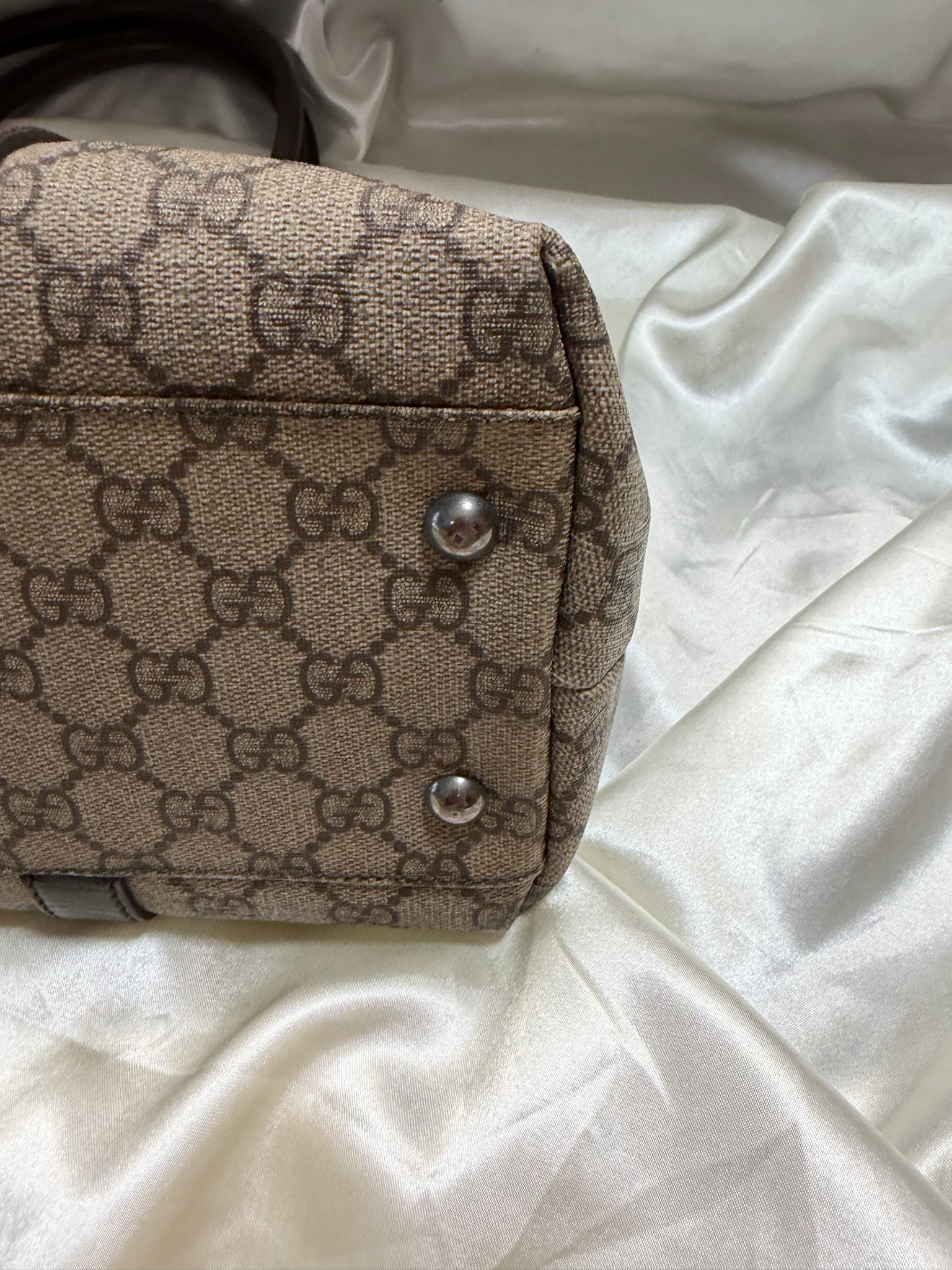 Gucci Monogram Supreme Plus Coated Canvas Tote
