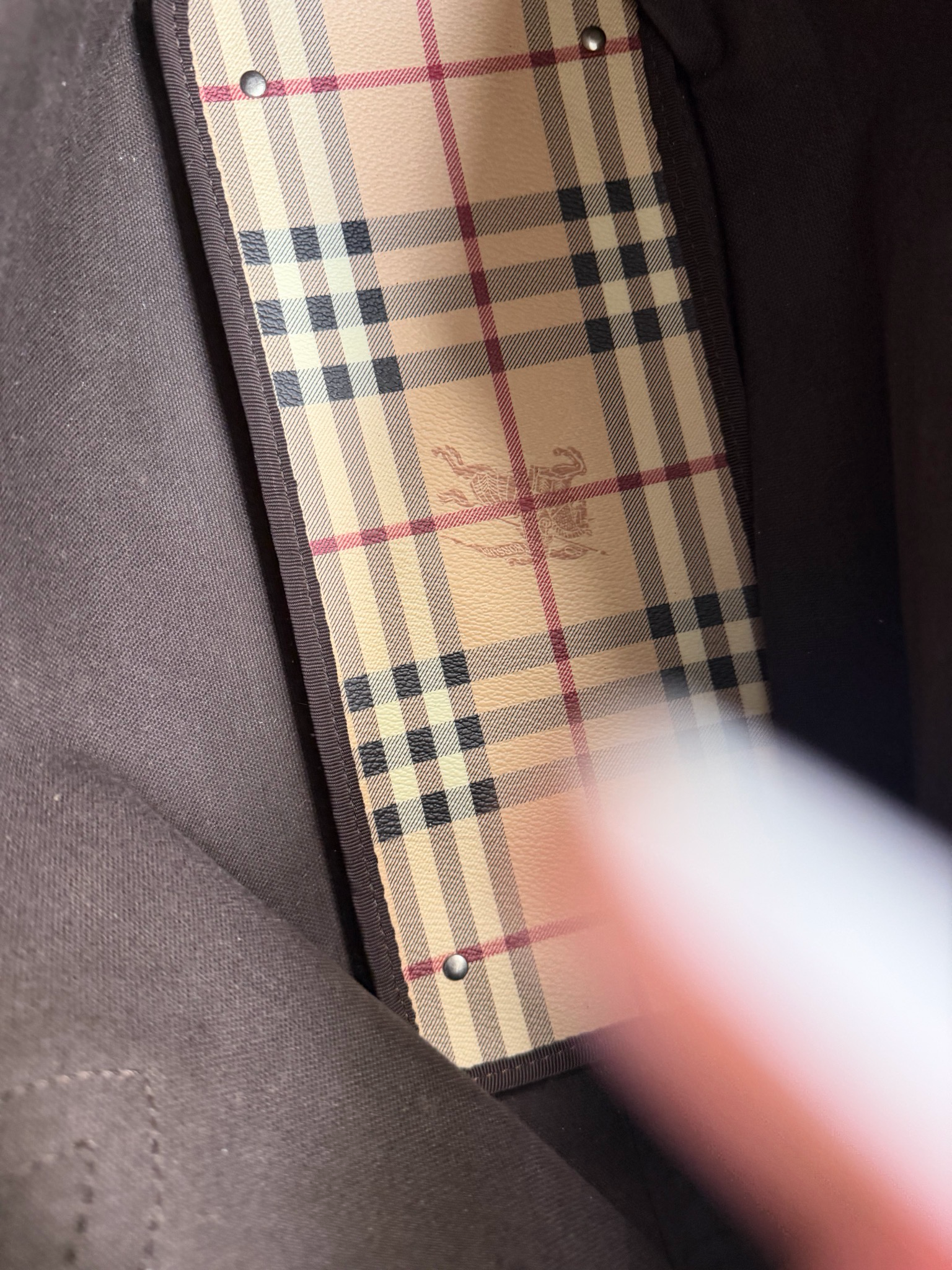 Burberry Haymarket Check Medium Regent Tote Shoulder Bag