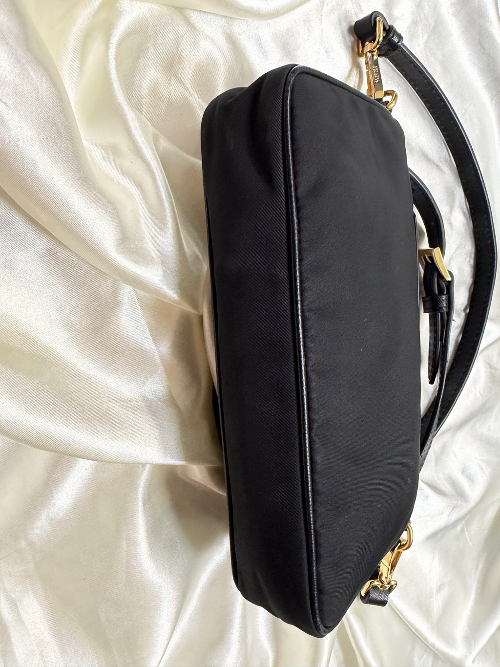 Prada Nylon Tessuto Saffiano Flap Crossbody Sling