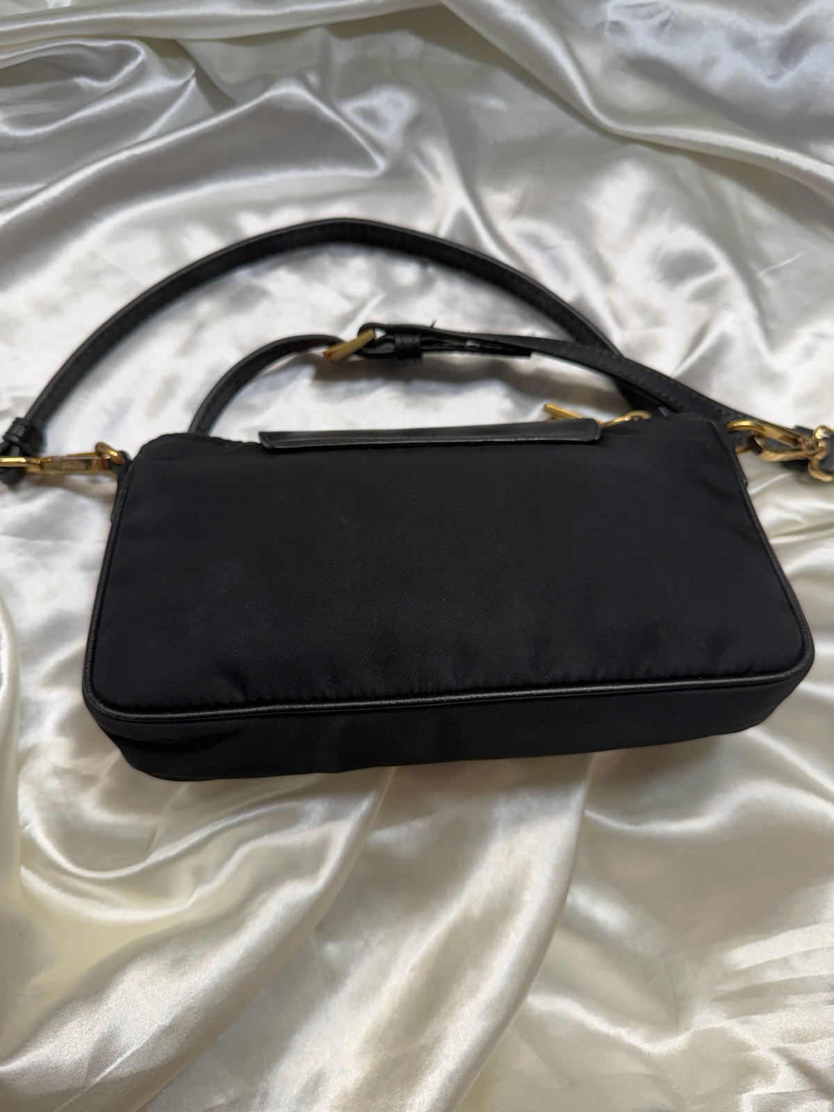 Prada Nylon Tessuto Saffiano Flap Crossbody Sling