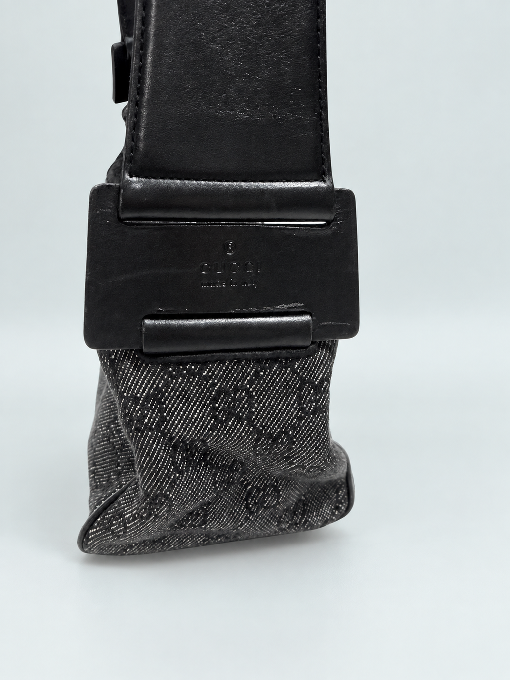 Gucci Monogram Denim Bowler Shoulder