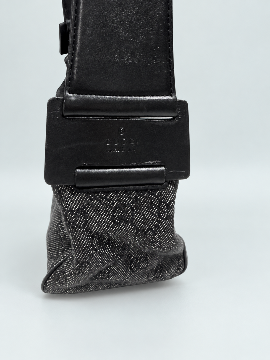 Gucci Monogram Denim Bowler Shoulder