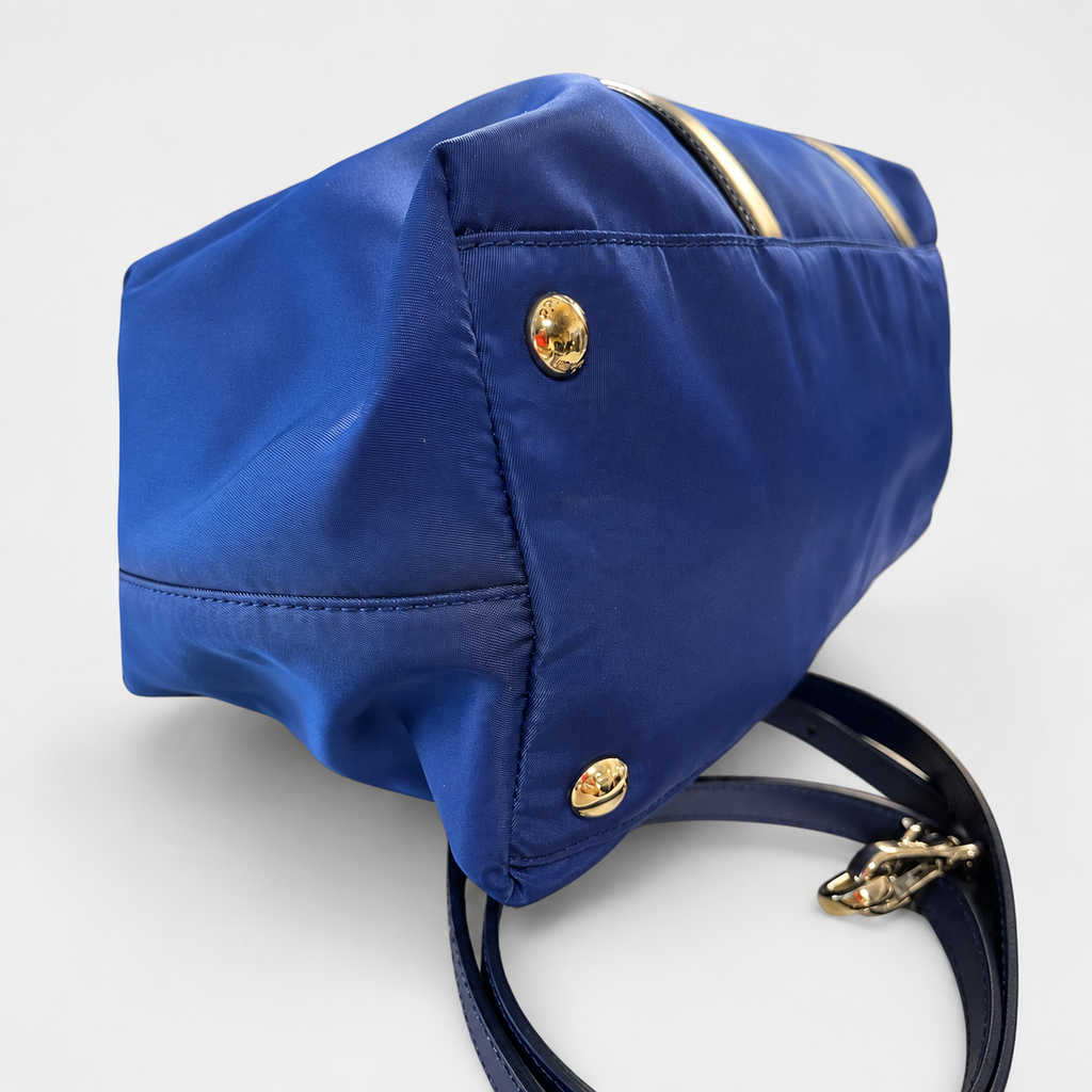 Prada Nylon Tessuto Top Handle in Navy Blue